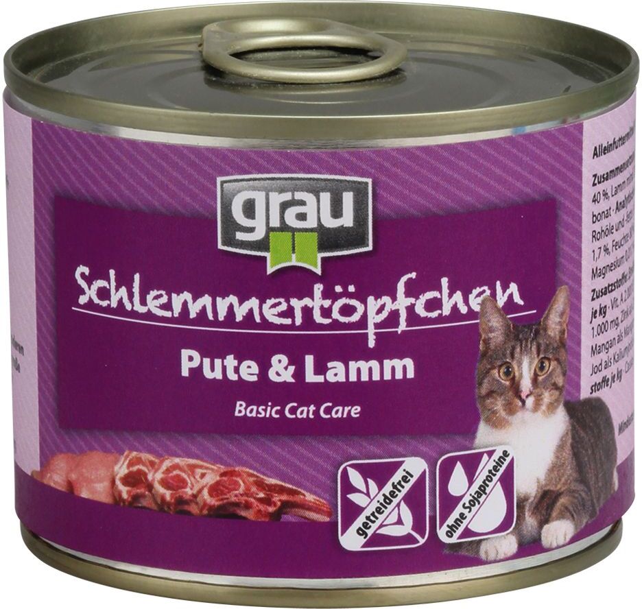 Grau menu gourmand sans céréales 6 x 200 g - chaton dinde, truite