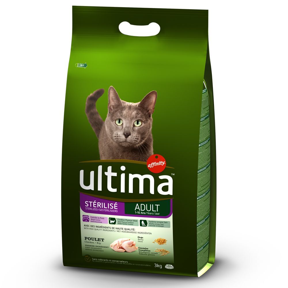 Affinity Ultima Ultima Stérilisé, poulet, orge pour chat - 2 x 10 kg