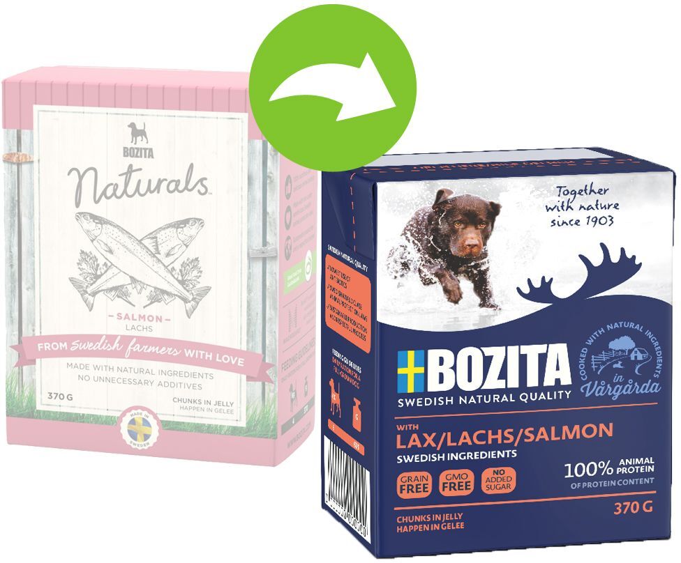 Bozita Bouchées en gelée 24 x 370 g pour chien - Saumon