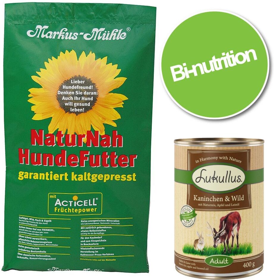 Markus Mühle Pack bi-nutrition : croquettes Markus-Mühle + boîtes Lukullus -...