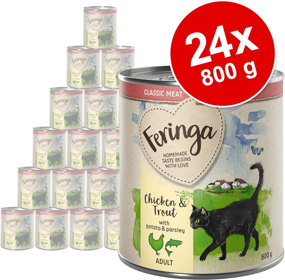 Feringa Lot Feringa Classic Meat Menu 24 x 800 g pour chat - canard, veau