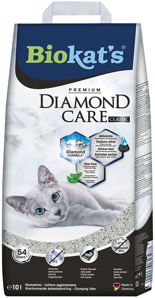 Biokat's 2x10L Litière, Diamond Care Classic Biokat's - Litières pour Chat