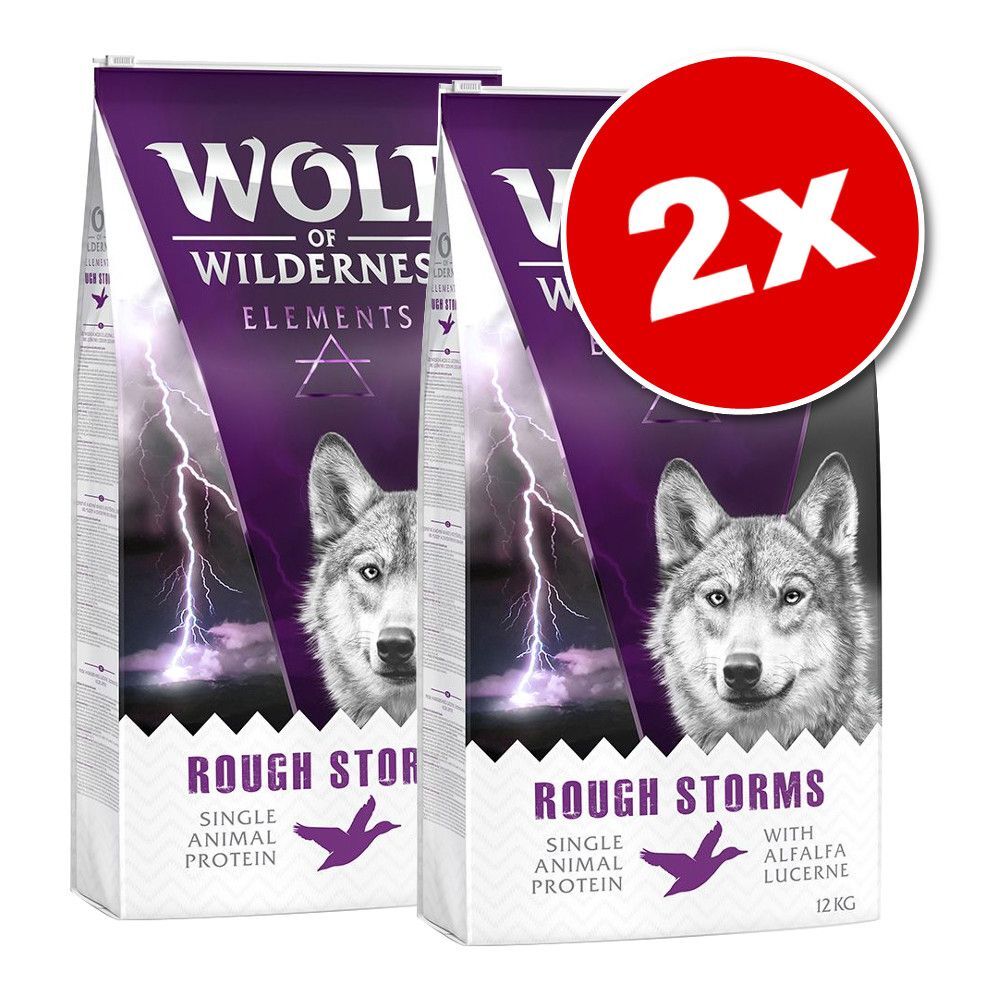 Wolf of Wilderness Lot Wolf of Wilderness "Elements" 2 x 12 kg pour chien - Rough...