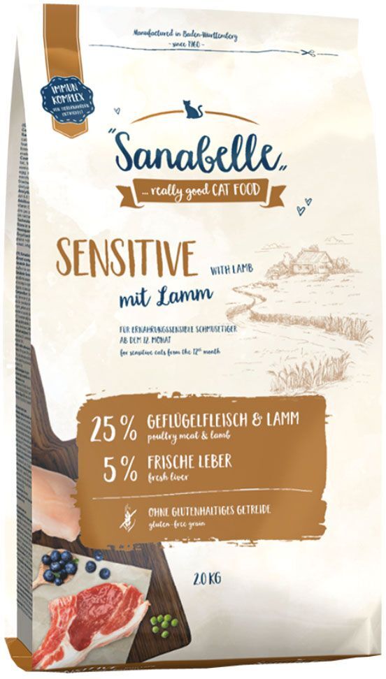 Sanabelle 2x10kg Sensitive, agneau Sanabelle - Croquettes pour Chat