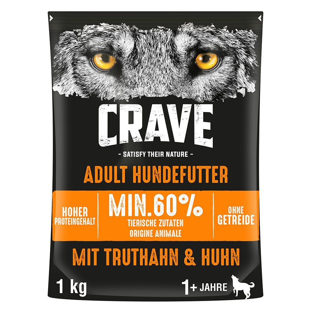 Crave 3x2,8 kg Crave Adult dinde, poulet pour chien - Croquettes pour chien