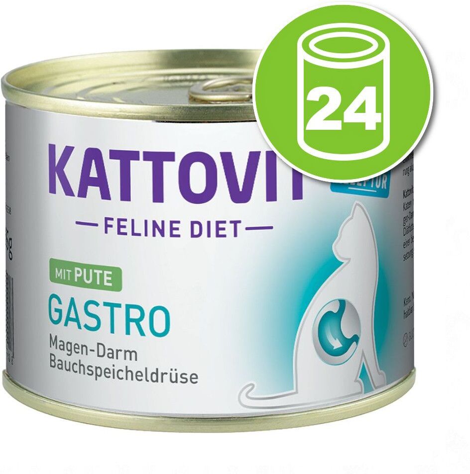 Kattovit Gastro 24 x 185 g pour chat - dinde