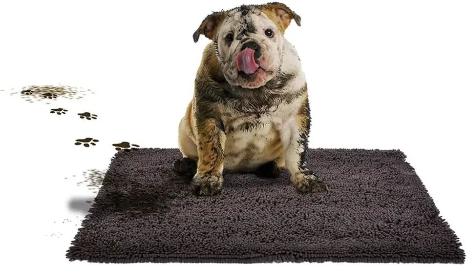 Duvo+ Tapis nettoyant pour animaux MagicClean 90x65 cm Gris foncé