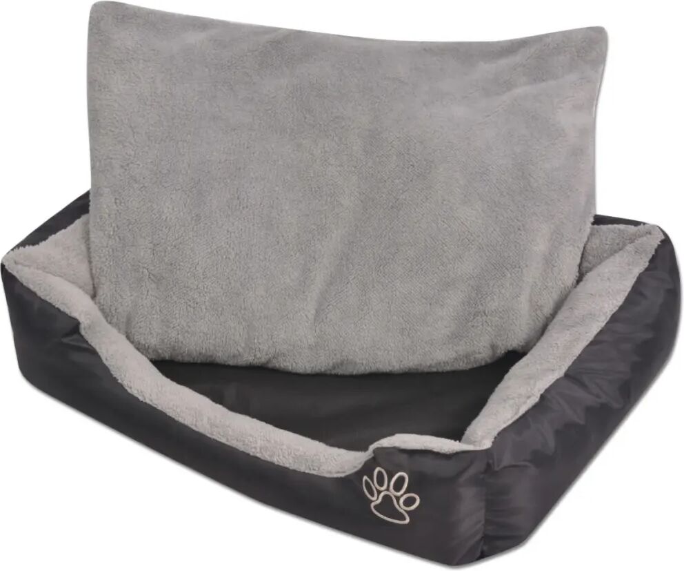 vidaXL Lit pour chiens avec coussin rembourré Taille XXL Noir