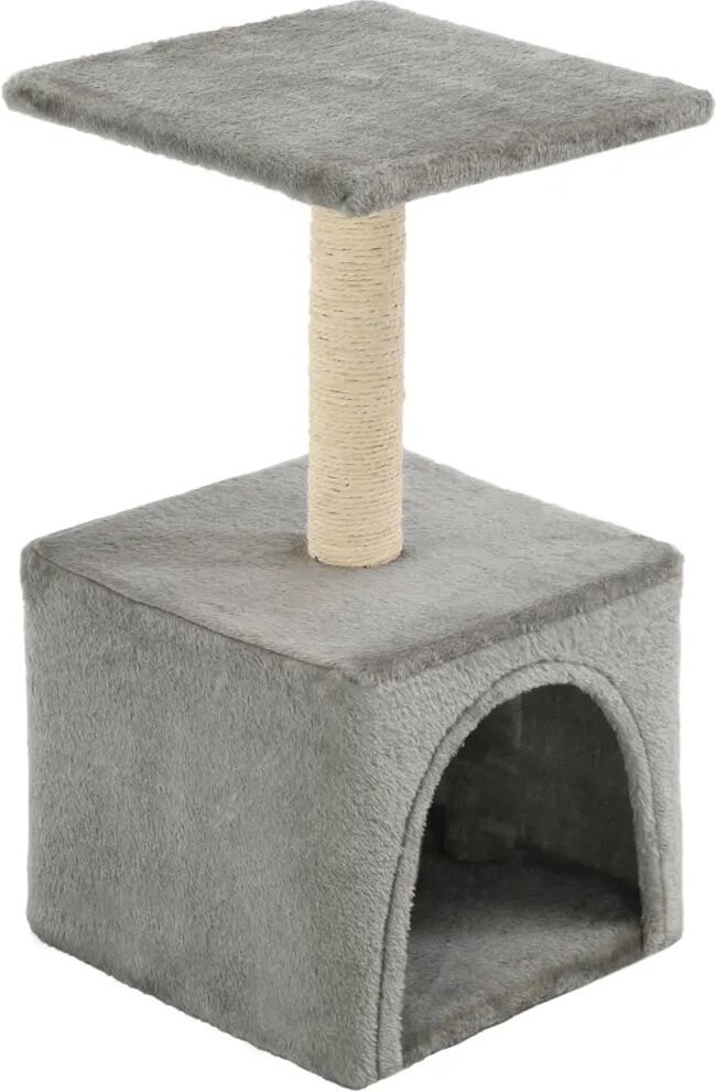 vidaXL Arbre à chat avec griffoirs en sisal 55 cm Gris