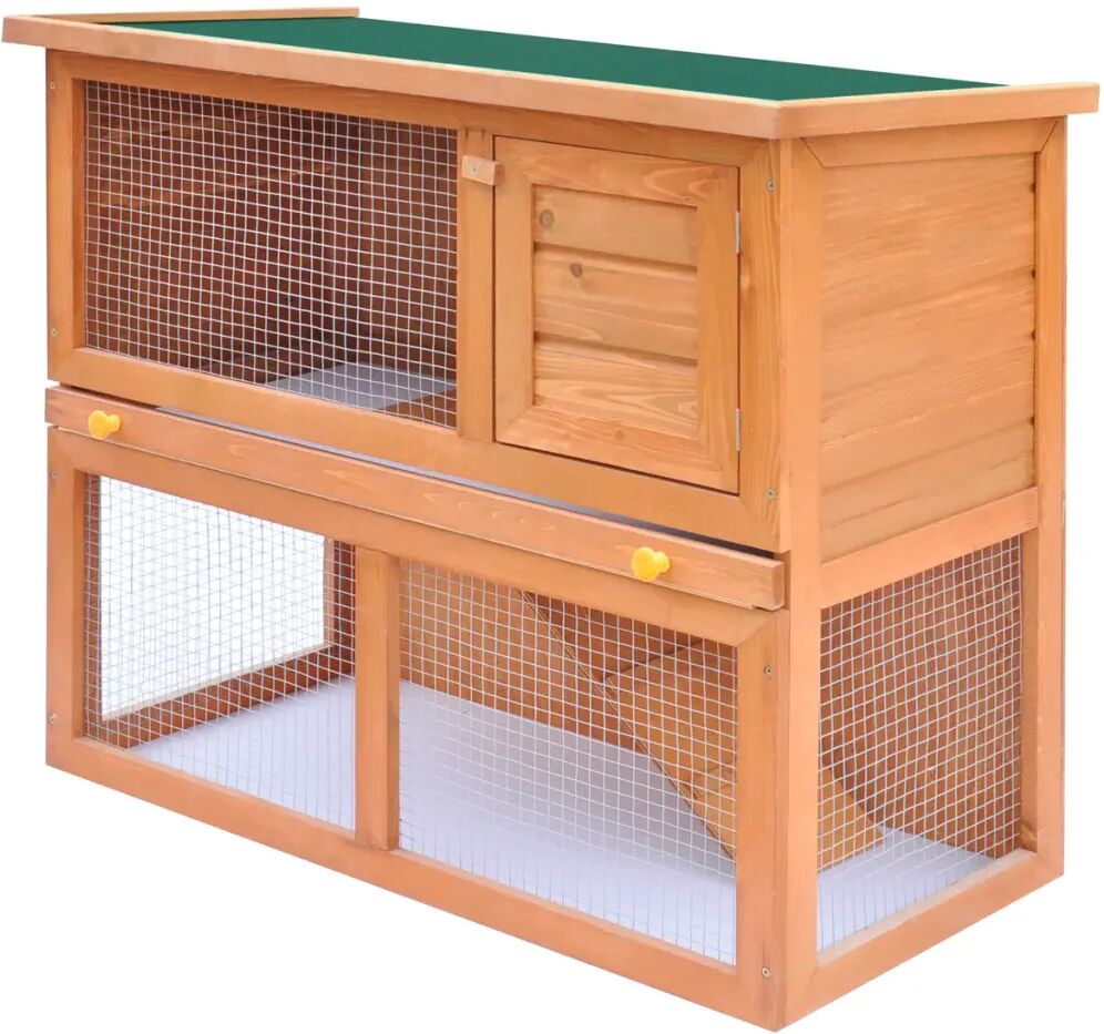 vidaXL Clapier d'extérieur Enclos pour petits animaux 1 porte Bois