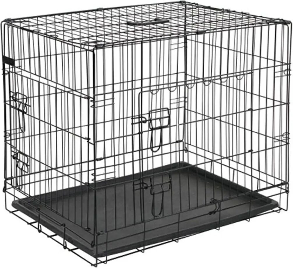 @Pet Cage pour chien 92,5x57,5x64 cm Métal Noir 15003