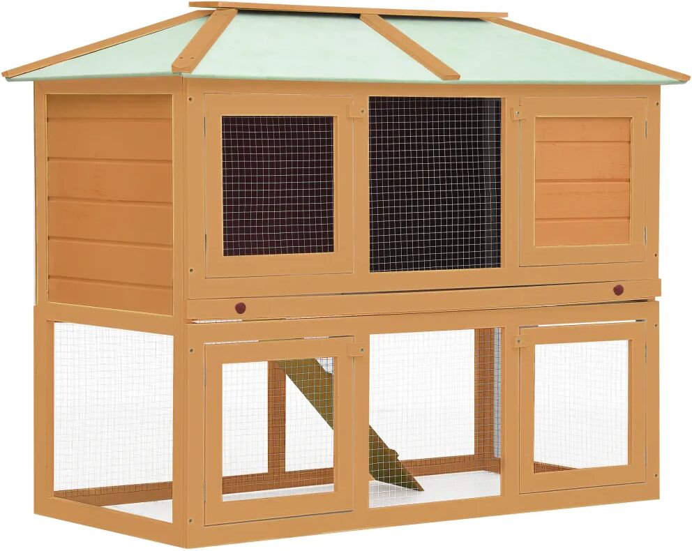 vidaXL Cage double pour animaux Bois