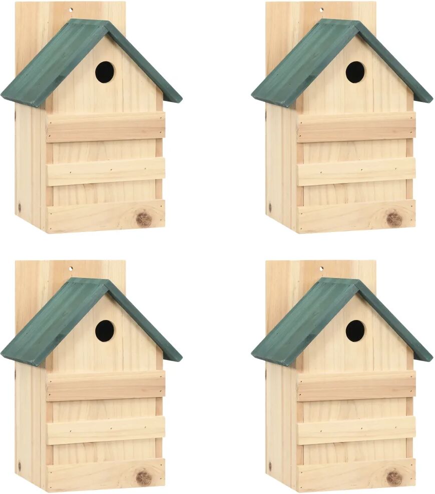 vidaXL Nichoirs 4 pcs 23x19x33 cm Bois de sapin