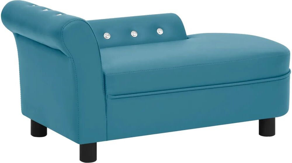 vidaXL Canapé pour chien Turquoise 83x45x42 cm Similicuir