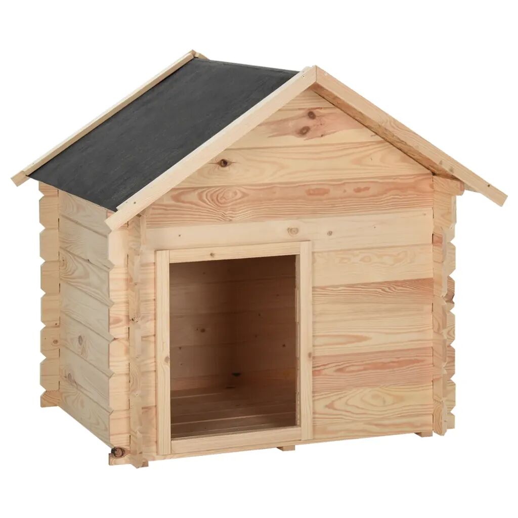 vidaXL Niche pour chiens 100x80x100 cm Bois de pin massif 14 mm