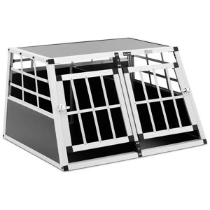 Wiesenfield Hundetransportbox - Aluminium - Trapezform - 70 x 90 x 50 cm - mit Trenner