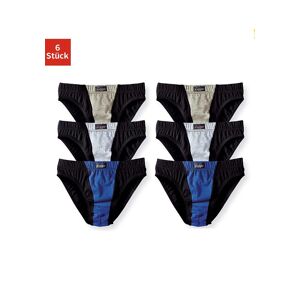 le jogger® Slip, (Packung, 6 St.), mit farblich abgesetztem Einsatz blau-schwarz, grau-schwarz, khaki-meliert-schwarz  128