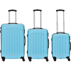 Packenger Trolleyset »Travelstar«, (3 tlg.), Reiseset klein mittel gross... hellblau