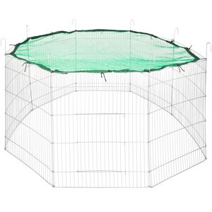 tectake Freilaufgehege mit Sicherheitsnetz Ø 204cm - grün