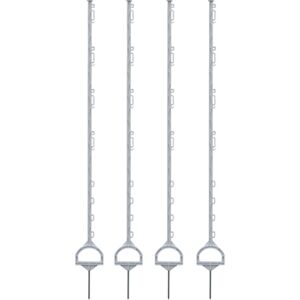 40x VOSS.farming Steigbügelpfahl, 157cm, weiss, AKTION