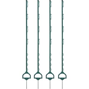 40x VOSS.farming Weidepfähle, 157cm, Steigbügel, glasfaserverstärkt, grün