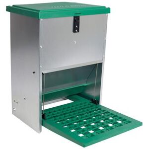 VOSS.farming FEED-O-MATIC Geflügelfutterautomat mit Trittplatte, verzinkt, 12kg