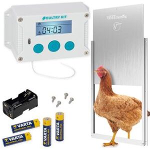 SET VOSS.farming Poultry Kit - automatische Hühnertür, Hühnerklappe 300 x 400mm