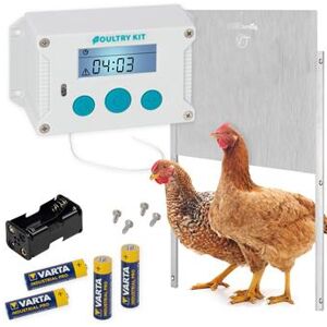 SET VOSS.farming Poultry Kit - automatische Hühnertür, Hühnerklappe 430 x 400mm