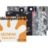 Schwarz Décopatch Papierblock "Decopad Black and White"