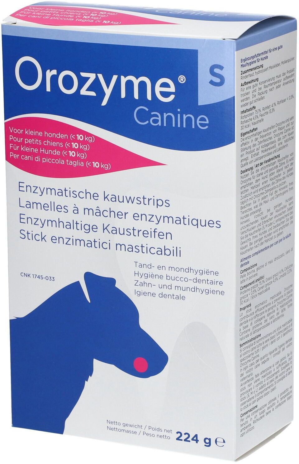 Ecuphar Orozyme® Canine Enzymhaltige Kaustreifen S < 10 kg