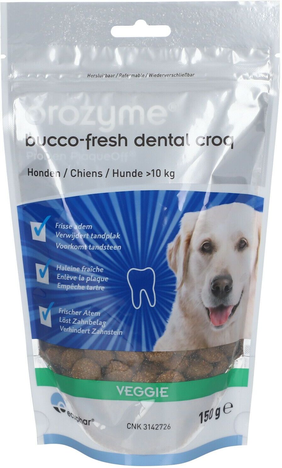 Ecuphar Orozyme Bucco Fresh Dental Croq Chien > 10kg