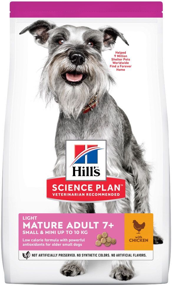 Hill's Science Plan 2,5kg Mature Adult 7+ Small & Mini Light mit Huhn Hill's Science Plan Trockenfutter für Hunde