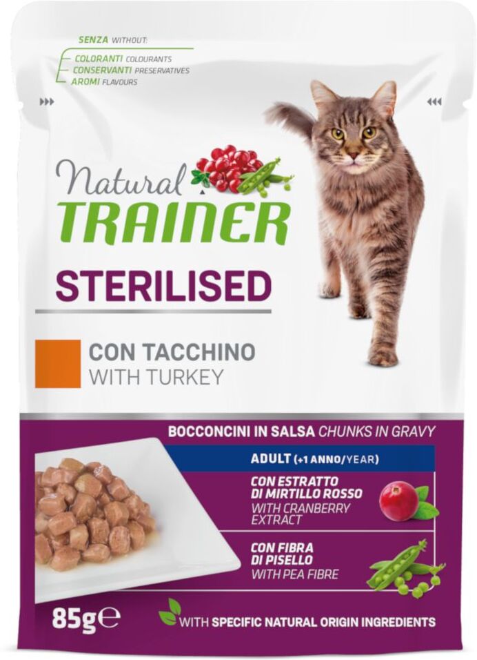 Trainer Natural Cat 12 x 85 g Natural Trainer Adult Sterilised Kabeljau Nassfutter Katze