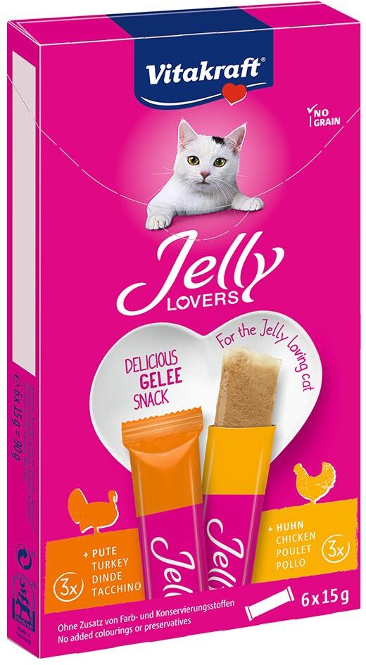 Vitakraft 24x 15g Jelly Lovers Huhn & Pute 101 Vitakraft Katzensnacks