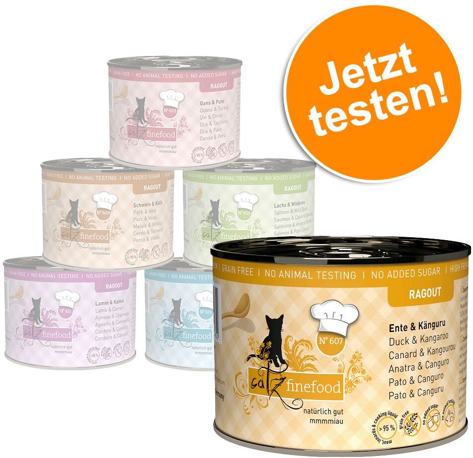 catz finefood Ragout 6 x 180 g - No.607 Känguru & Ente (6 x 190 g)