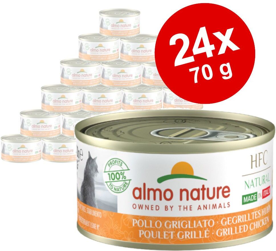 Almo Nature HFC 24x 70g Made in Italy Gelbflossenthunfisch Almo Nature HFC Nassfutter für Katzen