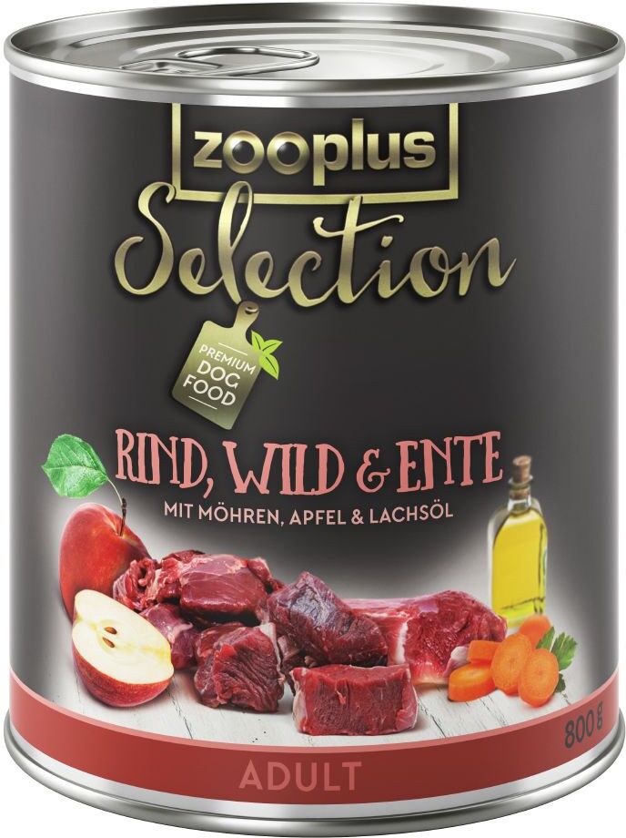 zooplus 12x 400 / 800g Variante 1 zooplus Selection Nassfutter für Hunde