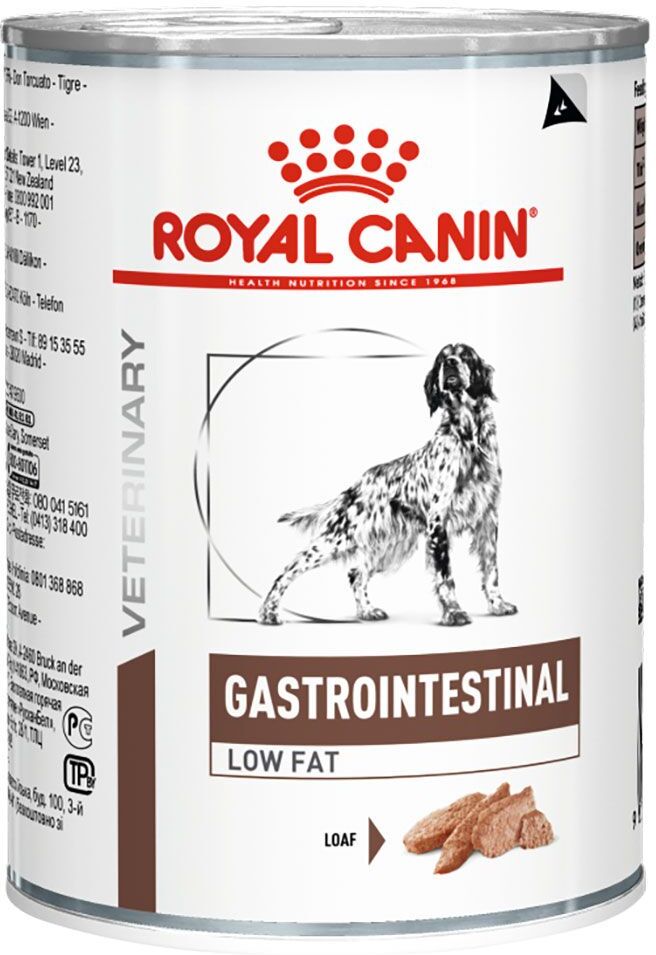 Royal Canin Veterinary Diet 24x 410g Gastro Intestinal Low Fat Royal Canin Veterinary Diet Nassfutter für Hunde