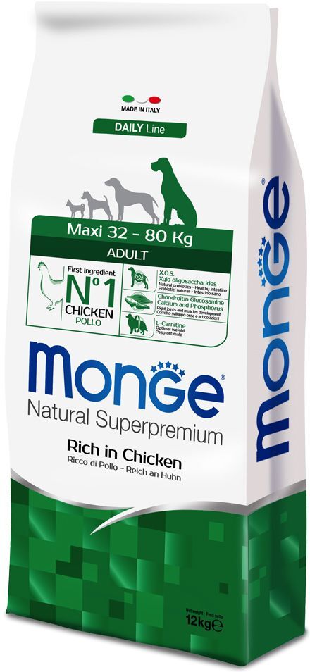 Monge Superpremium Dog 12kg Natural Superpremium Adult Maxi Monge Trockenfutter für Hunde