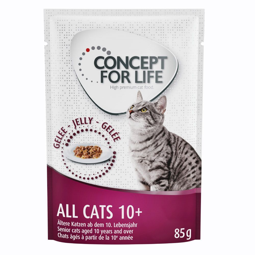 Concept for Life 48x 85g All Cats 10+ in Gelee Concept for Life Nassfutter für Katzen