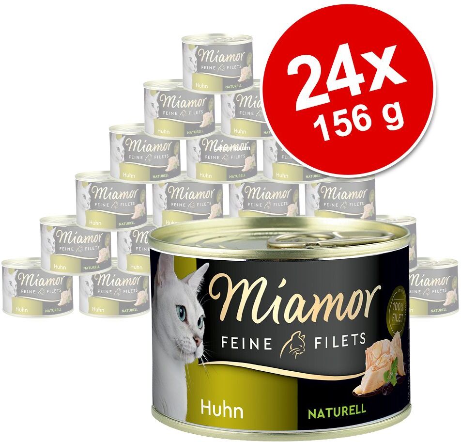 Miamor 24x 156g Feine Filets Naturelle Thunfisch & Krebsfleisch Miamor Nassfutter für Katzen