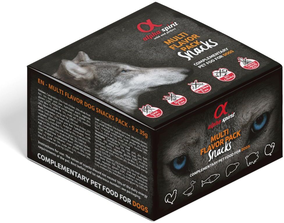 Alpha Spirit 9x 35g Mixbox Alpha Spirit Hundesnacks