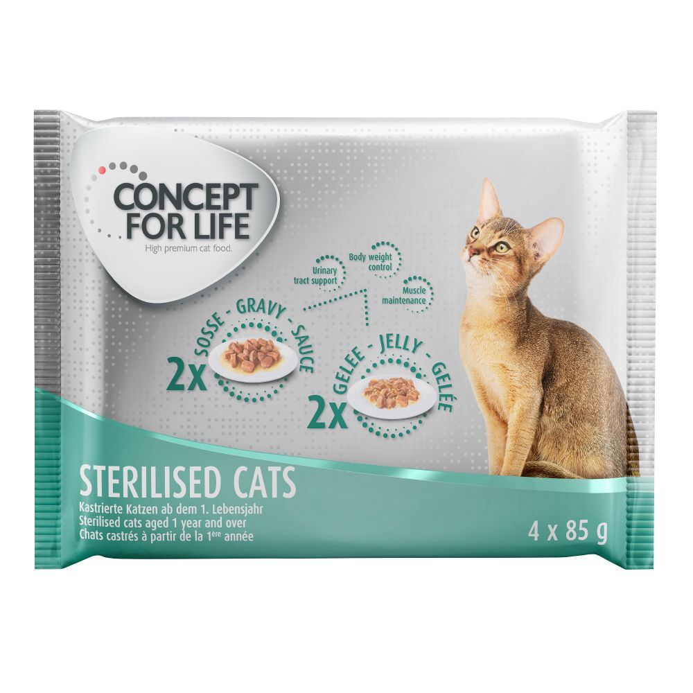 Concept for Life 4x 85g All Cats Mix Concept for Life Nassfutter für Katzen