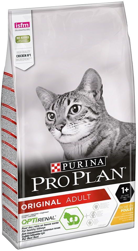 Pro Plan 3kg Original Adult reich an Huhn Pro Plan Trockenfutter für Katzen