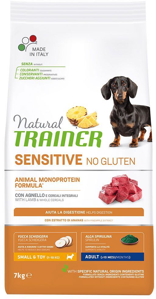 Trainer Natural Sensitive 7kg Sensitive No Gluten Adult Small mit Lamm Trainer Natural Trockenfutter für Hunde