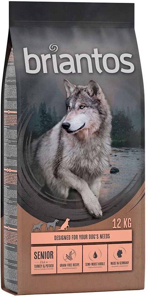 briantos 1kg Senior Pute & Kartoffel - GETREIDEFREI Briantos Trockenfutter für Hunde