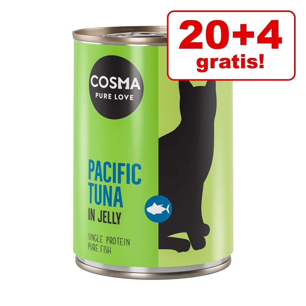 Cosma 24x 400g Asia in Jelly Huhn & Hühnchenleber Cosma Katzenfutter nass - 20+4 gratis!