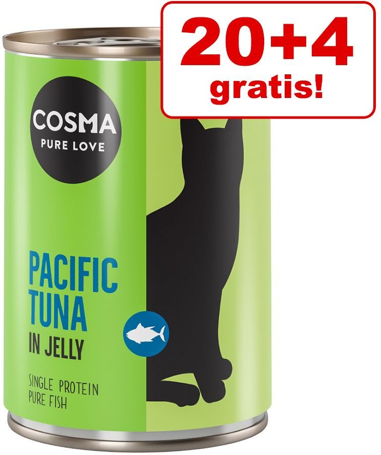 Cosma 24x 400g Asia Hühnchen & Riesenbarsch Cosma Nassfutter für Katzen - 20+4 gratis!