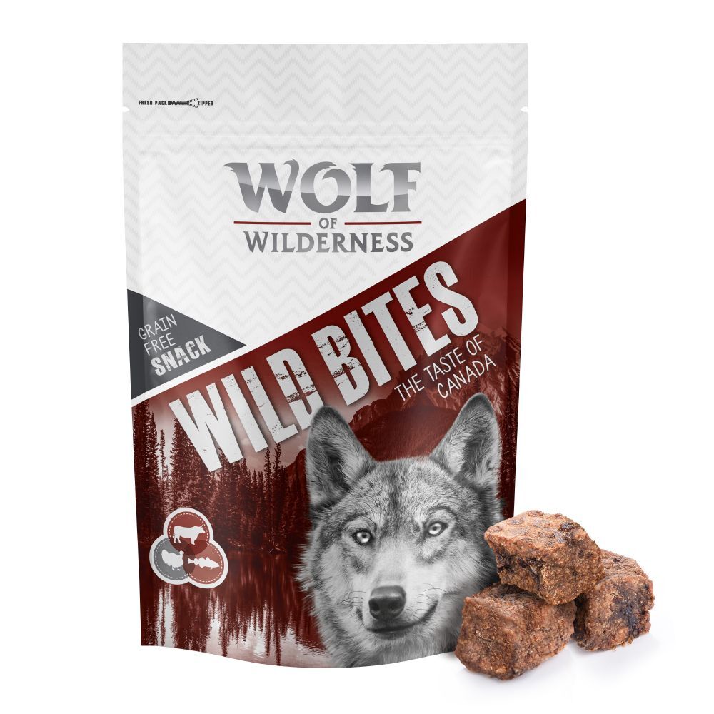 Wolf of Wilderness 180g Wild Bites The Taste of Canada Wolf of Wilderness Snacks für Hunde