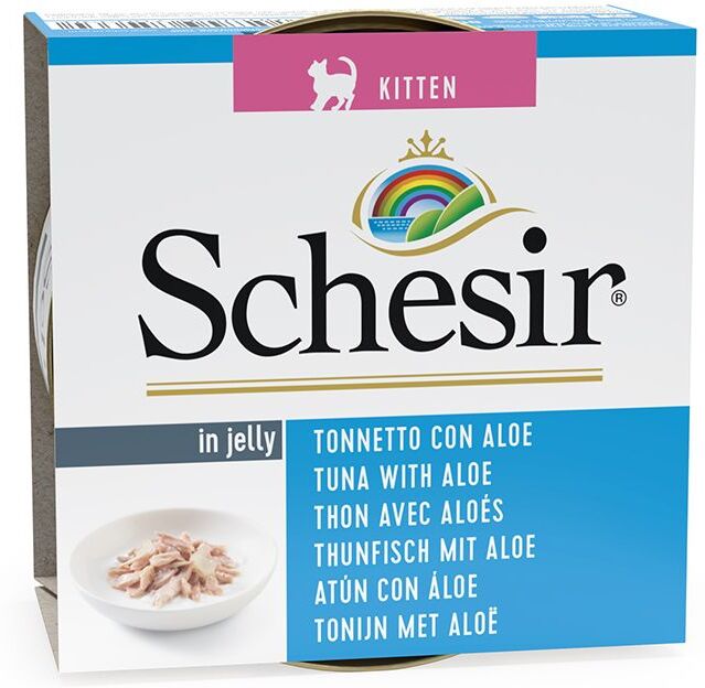 Schesir 6x 85g Kitten Thunfisch mit Aloe Schesir Nassfutter für Katzen